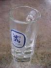 Vintage HEAVY glass lowenbrau beer mug munich 6.5 tall x 3.5 dia 
