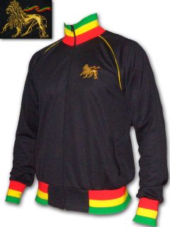 Rasta Jacket Jumper Reggae Neck Rasta color Lion Of Judah Embroidered 
