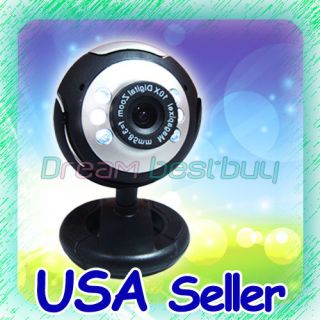 USB 36.0M 6 LED Webcam Camera Web Cam With Mic for Desktop PC Laptop