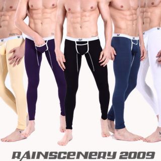   Style Mens Underwear Long Pants Thermal Johns S M L Size 5 Colors Gift