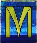 Letter M Initial CUSTOM STAINED GLASS Suncatcher PICK YOUR OWN 