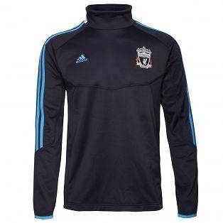 2012 New Adidas Liverpool LFC Black/Blue Euro Tracksuit Top/Sweater S 
