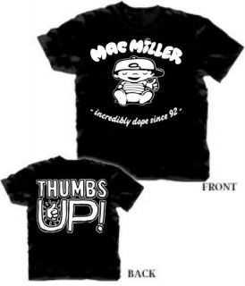 Mac Miller Thumbs Up Shirt Knock Knock Rap Hip Hop Front & Back 