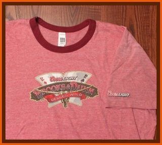 Brooks & Dunn Country Music Coors Light Deuces Wild Ringer Red XL 