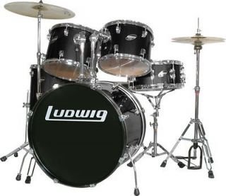 Ludwig Accent Combo with Zildjian ZBT Cymbal Set Black