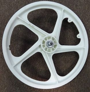White Mag Wheel Front 20 inch for Old School BMX Bike 3/8 inch Axles 
