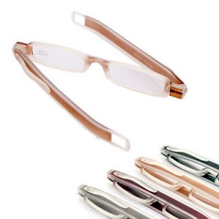   New Folding Slim mini Brown frame Reading Glasses +1 +1.5 +2 +2.5 +3