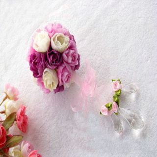 New Pretty Silk Rose Wedding Flower Kissing Ball Arch Decoration 