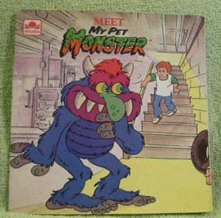 MY PET MONSTER Story Book VINTAGE 1986 Golden Those Characters from 