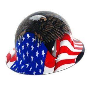 Wise Spirit of American Full Brim Hard Hat FMX Fibre, Ratchet 