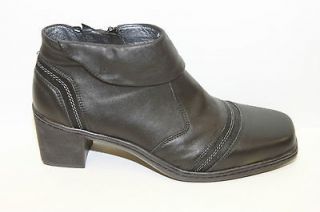   Josef Seibel Black Leather Ankle High Leather Boots Sz 37/42 NWOB $130