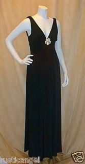   Black Maternity Dress Brooch Wedding Formal Maxi Gown Evening LARGE