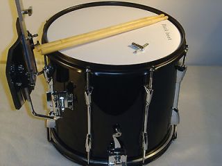 New black 14 X 12 marching snare drum with carrier