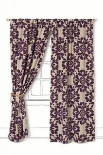 NIP Anthropologie Coqo Floral Curtains Two Panels Size 84 Long Purple 