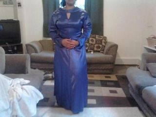 Elegant Hand Made Dress Wedding Abaya Jilbab Full Length Periwinkle 