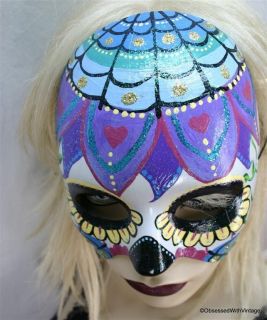   dead sugar skull mask Mexican wall art mardi gras halloween costume