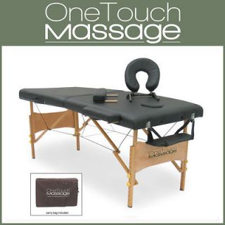 Portable Massage Table Massage Bed Eclipse Series by OneTouch   Black 