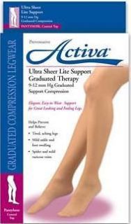 Activa Womens Compression Pantyhose 9 12 mmhg Hosiery