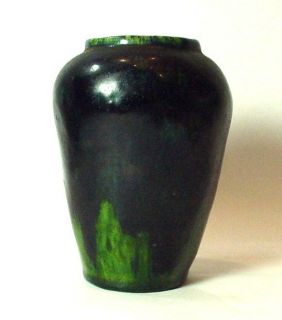 Vintage Art Pottery Blue & Green Drip Glaze Vase