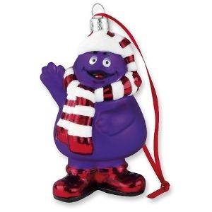 christmas ornament Grimace Blown Glass from mcdonalds 2012
