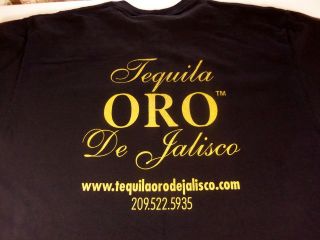   Shirt tequila oro de jalisco liquor alcohol art black size sz L large