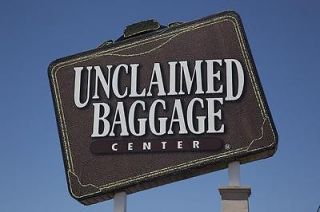 Unclaimed Baggage sign in Scottsboro,Alabama