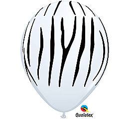 Zebra Stripes Qualatex 11 Latex Decorative Party Celebration Balloons 
