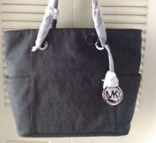 MICHAEL Michael Kors Jet Set E/W Signature Tote Bag NWT (Black)