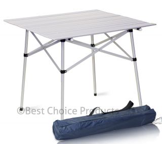 Aluminum Roll Up Table Folding Camping Outdoor Indoor Picnic Table 