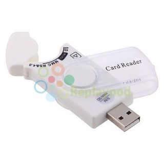   USB 2.0 Phone Sim Card Cell+Mini Micro SD Memory Card Reader White