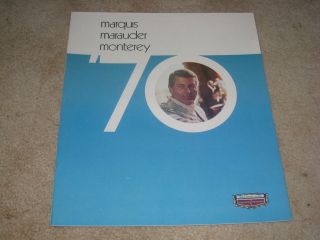 1970 Mercury Marquis Marauder X 100 Monterey DELUXE sales brochure 
