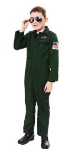   Jet Pilot Kids Boys navy Military uniform Book week Outfit Costume