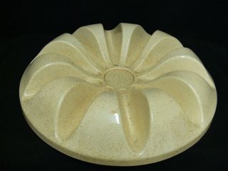   Vintage Ceramic Taco Tray Server Round Pottery Speckled Mexican Food