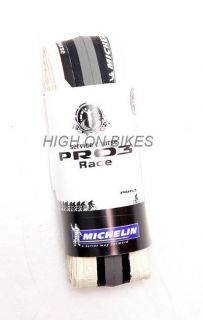 Michelin Pro 3 Race Road Bike Tyre Pro3 Folding 700 x 23 White