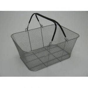 12 Large Wire Mesh Store Shopping Baskets   Silver