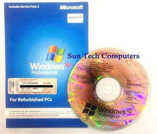 Microsoft Windows XP Pro Professional w/ SP3 COA Product Key DVD Case