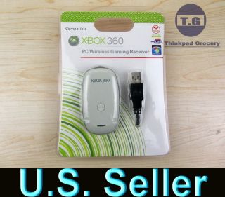   White PC Wireless Controller Gaming Receiver For MICROSOFT XBOX 360