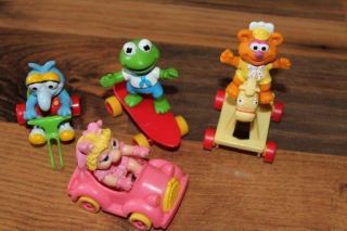 Vintage Lot 1986 Muppets Kermit Miss Piggy Fozzie Bear Gonzo PVC 