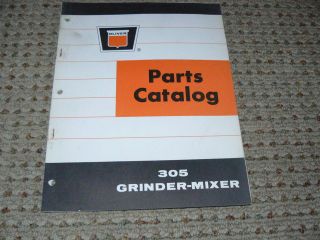 Oliver Tractor 305 Grinder Mixer Dealers Parts Book
