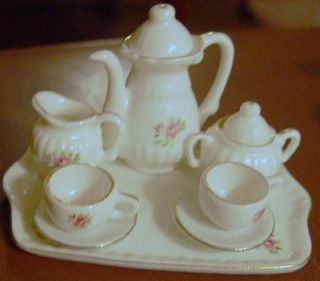 Beautiful 8 Piece Miniature Procelain Tea Set