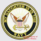 My Daughter is in the Navy US Military Mom Dad Biker Window Sticker 