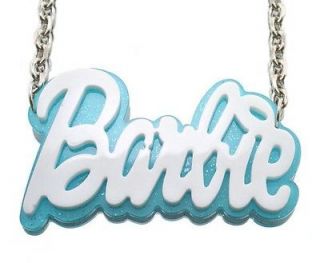 Nicki Minaj Mint Blue Acrylic White BARBIE Pendant Necklace Double 