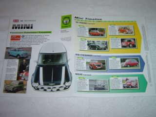 MINI CARS HISTORY 1959 1998 BROCHURE Cooper Moke 1100+