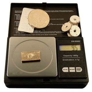 Digital 0.1g Gram oz Ounce Scale to Weigh .999 Solid Silver Gold 5/10 