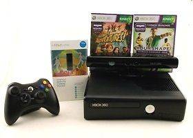 Microsoft Xbox 360 4GB Kinect with Two Games & Fitbit Activity Tracker