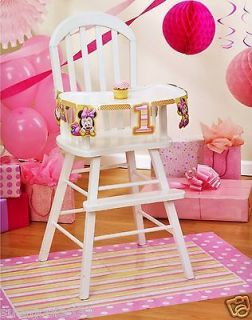Disney Minnie Mouse 1st Birthday High Chair Kit Party Supplies
