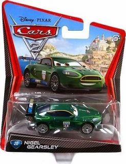 Disney Pixar Cars 2 Movie   #20 NIGEL GEARSLEY   Green Aston Martin 
