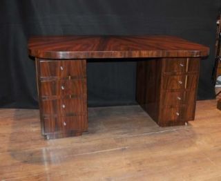 Art Deco Desk Writing Table Bureau Rosewood Vintage Furniture