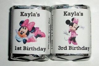60 MINNIE MOUSE BIRTHDAY PARTY FAVORS CANDY WRAPPERS