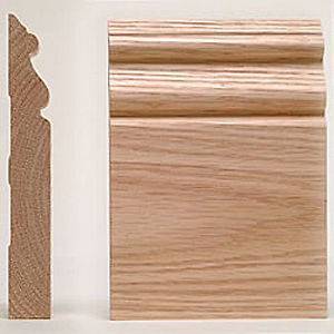 Solid Stain Grade Red Oak Hardwood Base Moulding Wood Baseboard 